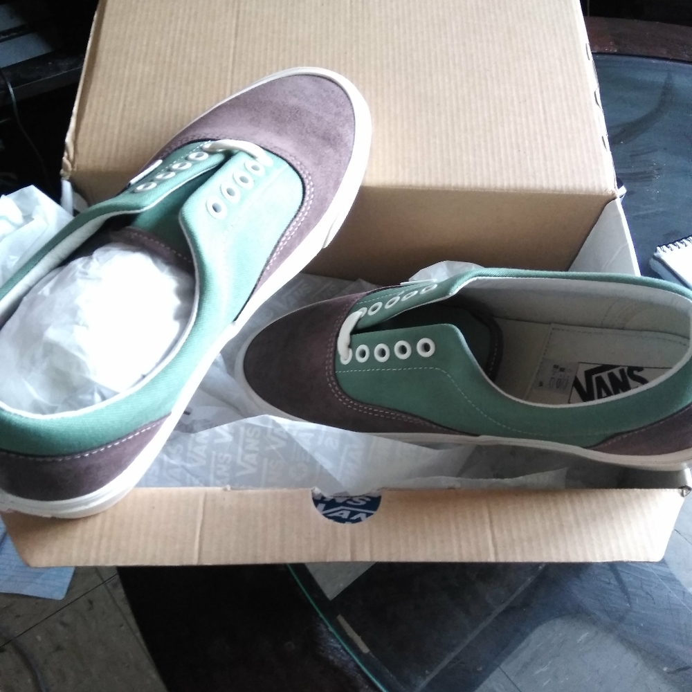 Vans Green and Brown